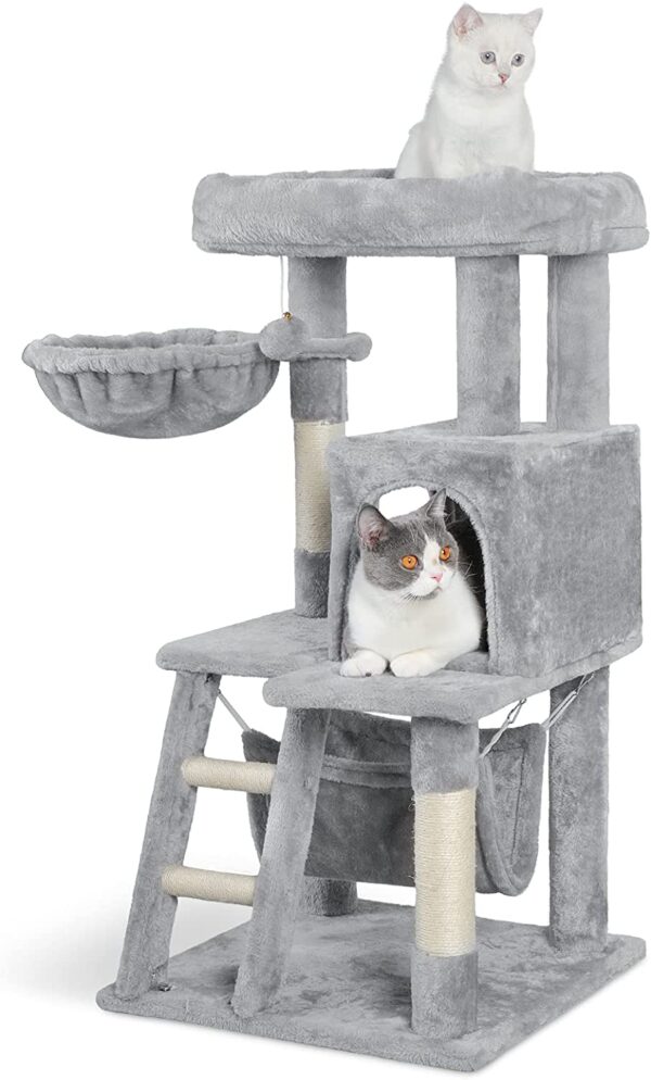 Cat Tree Cat Tower for Indoor Cats 39" Tall, Gray