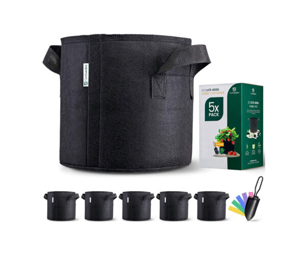 5-Pack 5 Gallon Grow Bags