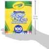 Crayola Super Tips Washable Markers | 100 Colors | Draw Thin & Thick Lines | Safe for Kids 3+ - Image 3