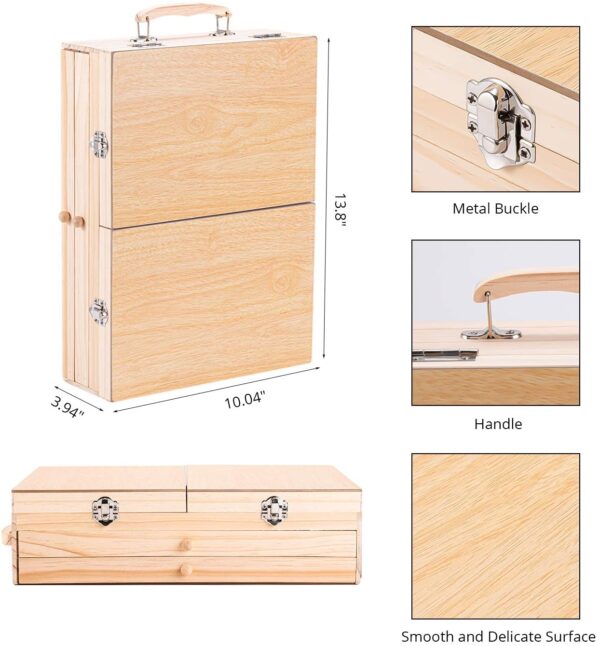 Deluxe Kids Art Set with Drawing Easel - Image 2