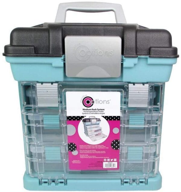 Medium Craft Organiser Grab N Go Rack System Storage Box 3 Organisers - Image 3